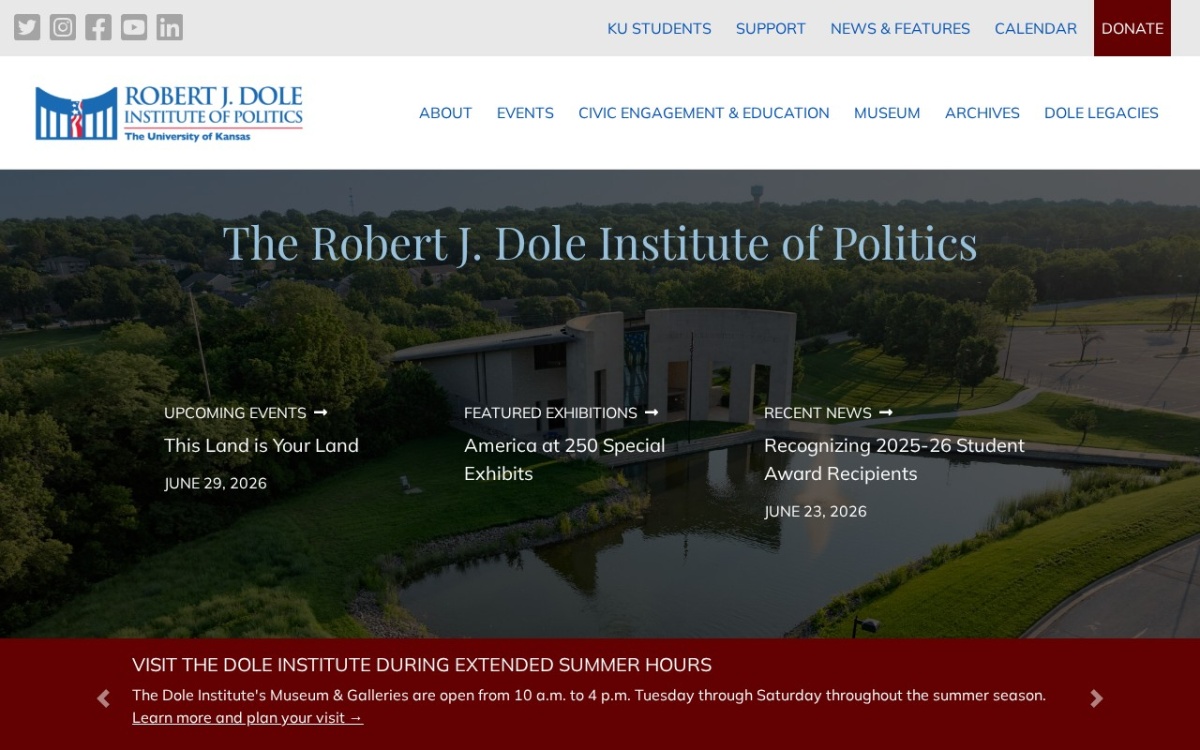 Robert J Dole Institute of Politics