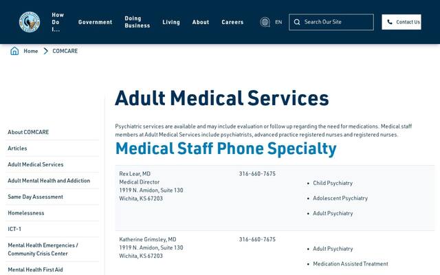 COMCARE of Sedgwick County — Adult Medical Services