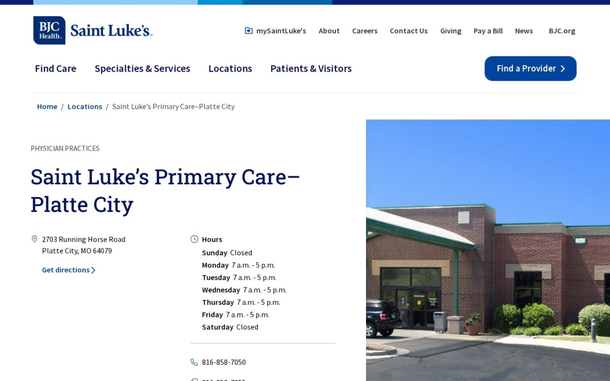 Saint Luke’s Primary Care–Platte City