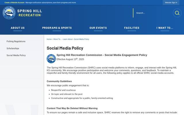 Spring Hill Recreation Commission