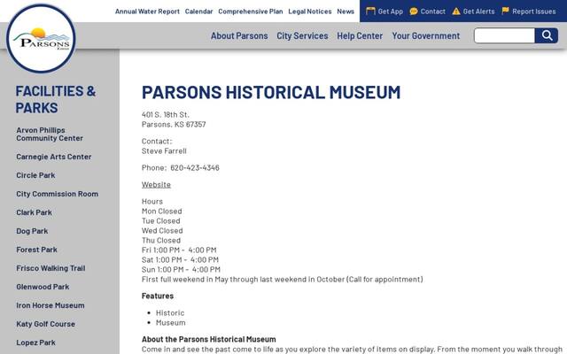 Parsons Historical Museum