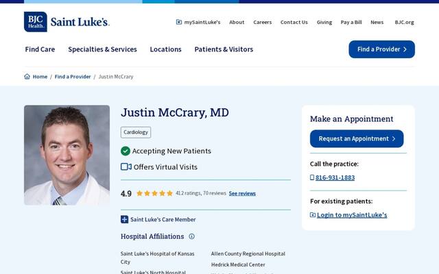 Justin R McCrary, MD