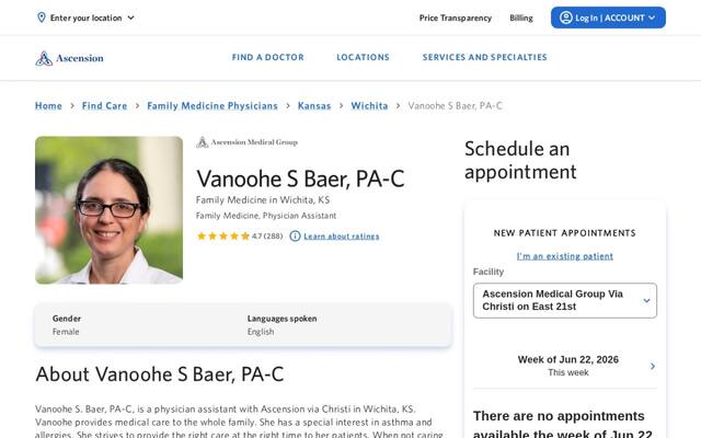 Vanoohe S. Baer, PA