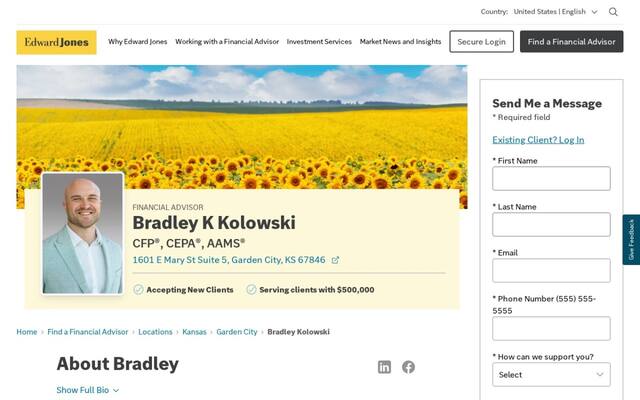 Edward Jones - Financial Advisor: Bradley K Kolowski, CFP®|AAMS®