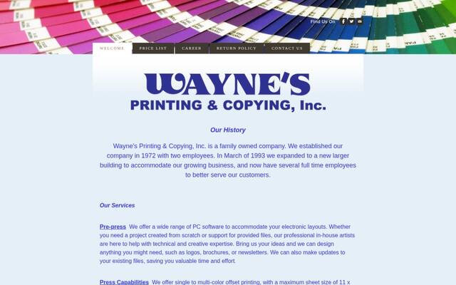 Wayne's Printing & Copying