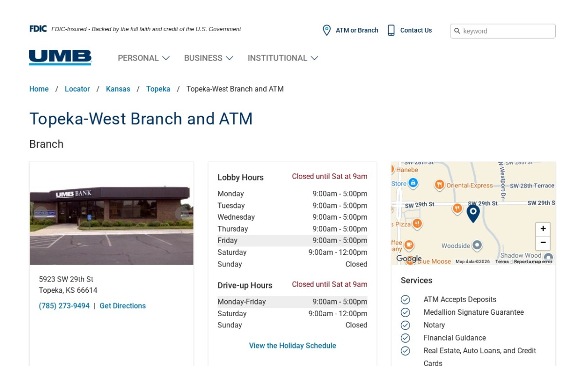 UMB Bank (with drive-thru services)