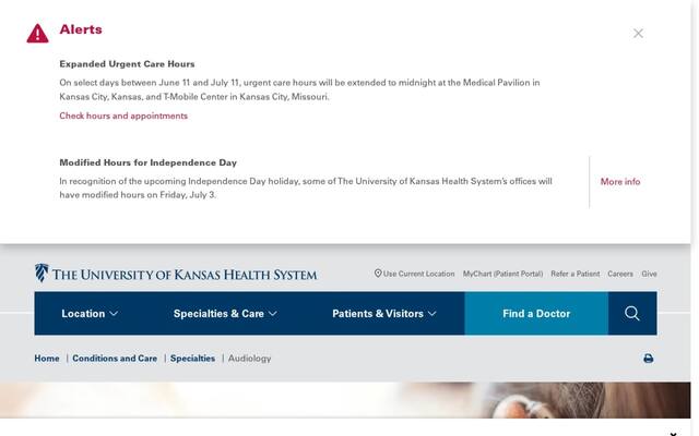Neuroaudiology Clinic at The KU Health System