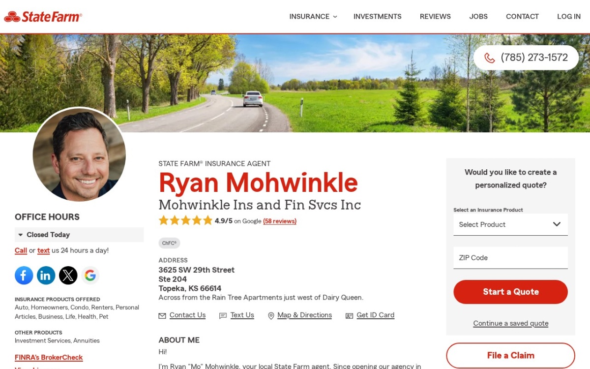 Ryan "Mo" Mohwinkle - State Farm Insurance Agency
