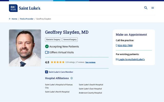 Geoffrey C Slayden, MD