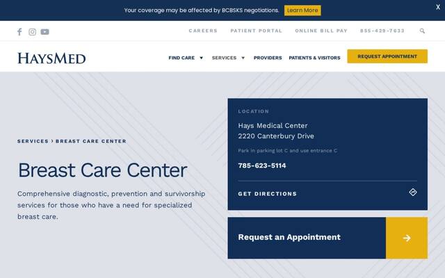 HaysMed Breast Care Center