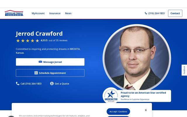 Jerrod A Crawford - American Family Insurance Agent