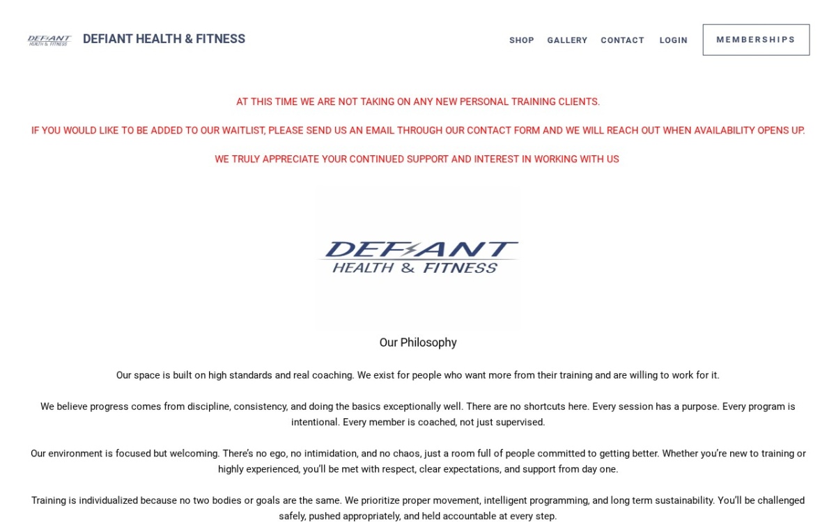 Defiant Health & Fitness