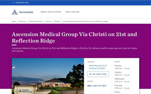 Ascension Medical Group Via Christi on 21st and Reflection Ridge