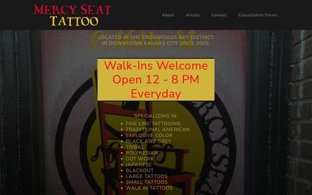 Mercy Seat Tattoo