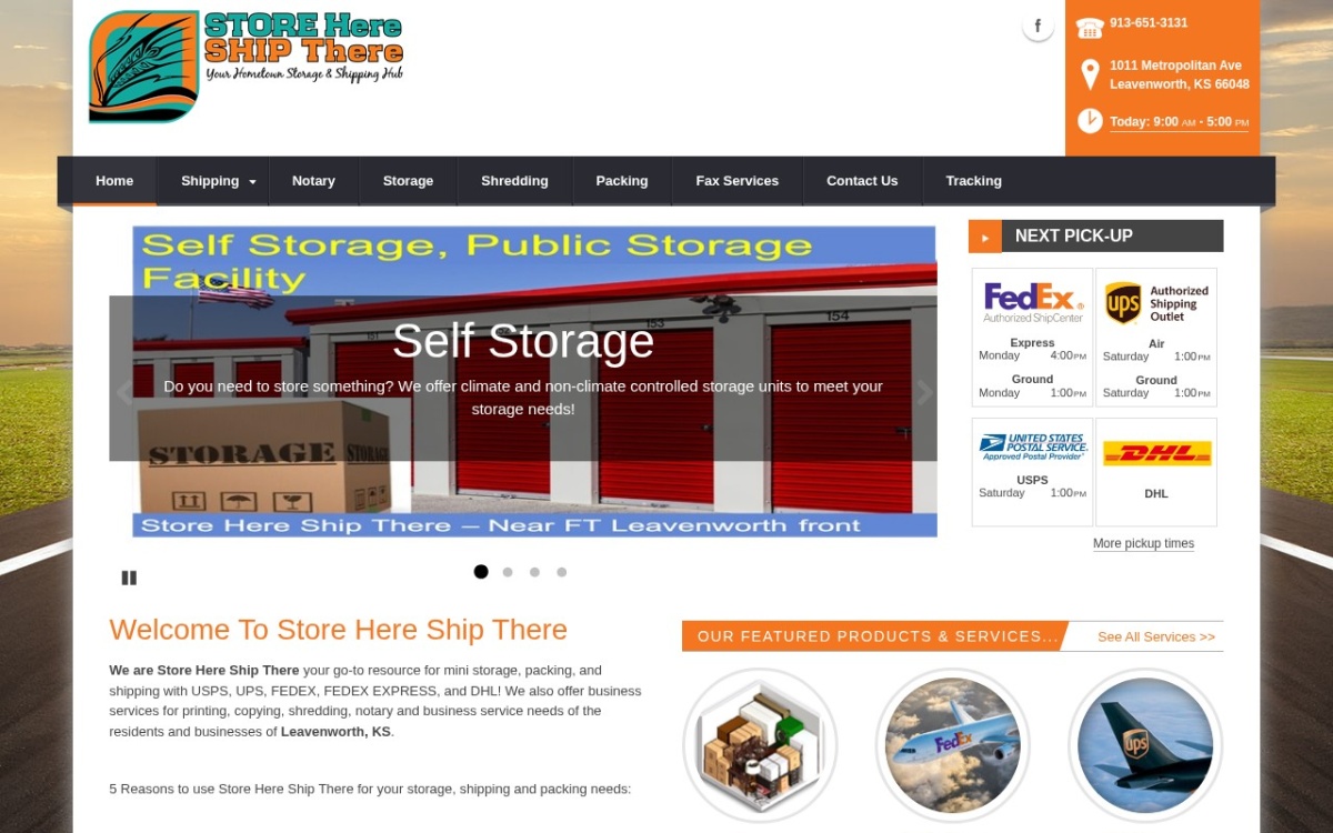 "Store Here Ship There" FEDEX, UPS, USPS, DHL and Storage