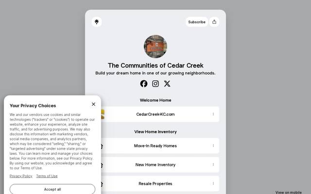 The Communities of Cedar Creek