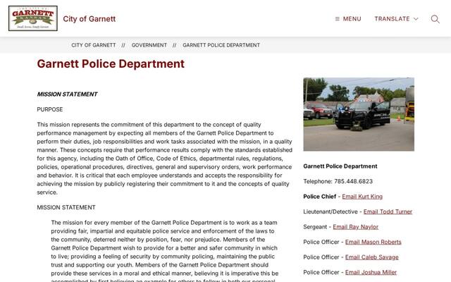Garnett Police Department