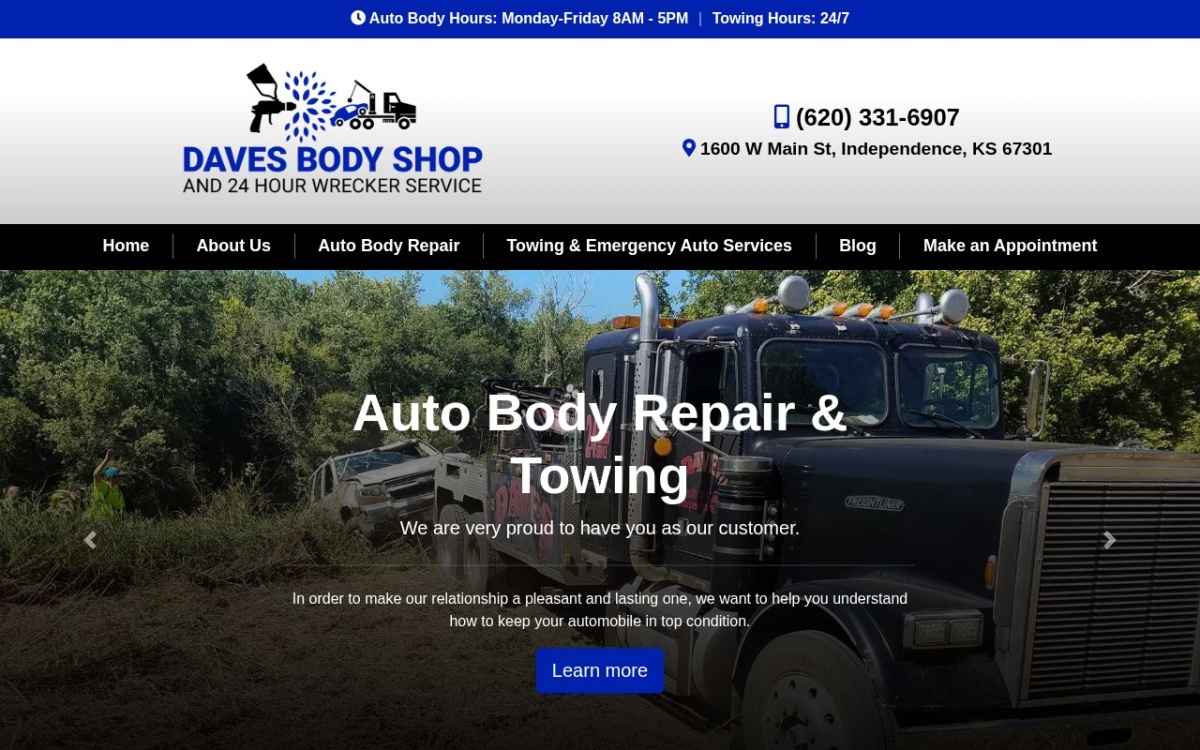 Dave's Body Shop and 24 Hour Wrecker Service