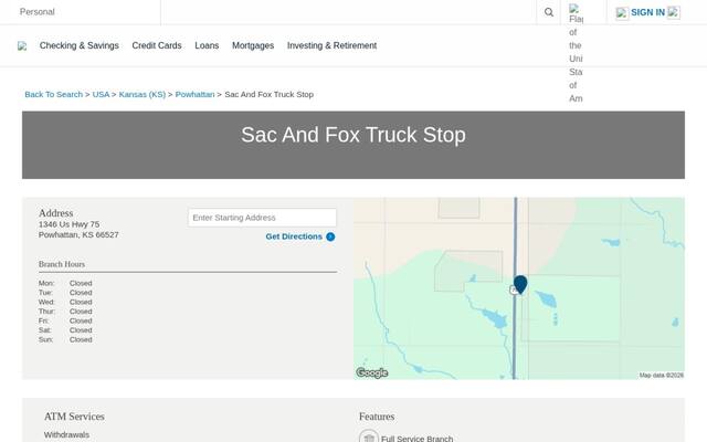 Sac And Fox Truck Stop