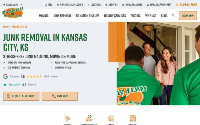 College HUNKS Hauling Junk and Moving Kansas City