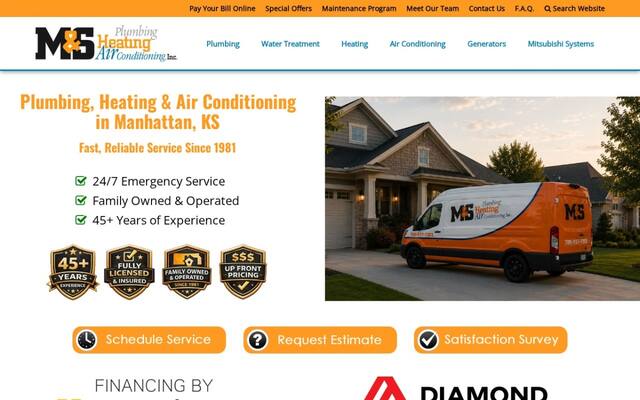 M & S plumbing heating and condition Inc