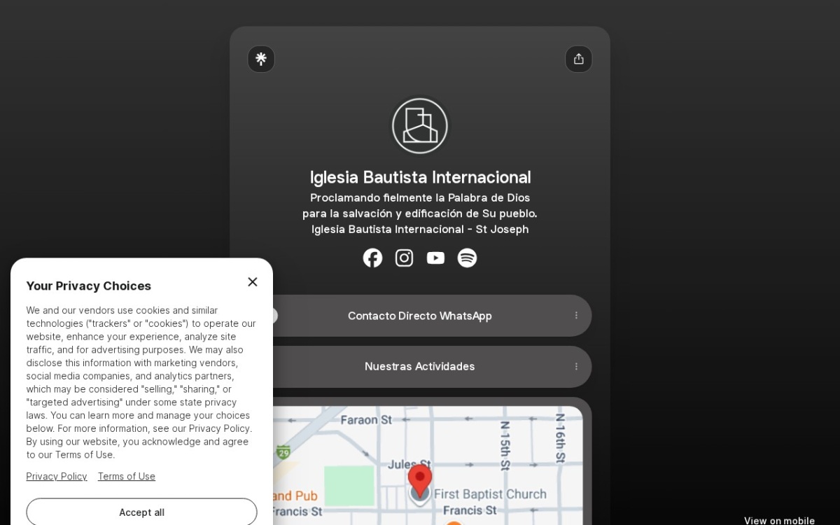 Iglesia Bautista Internacional - St Joseph