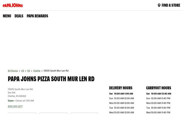 Papa Johns Pizza
