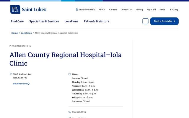 Allen County Regional Hospital - Iola Clinic