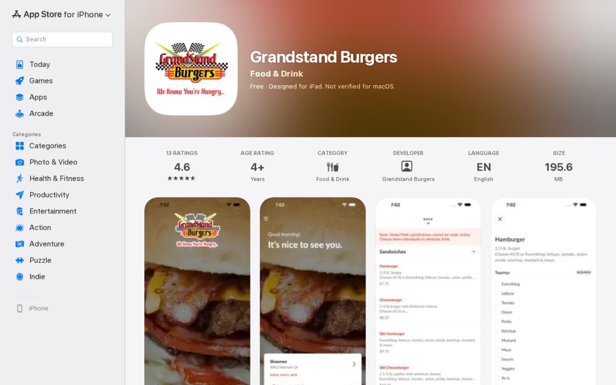 Grandstand Burgers