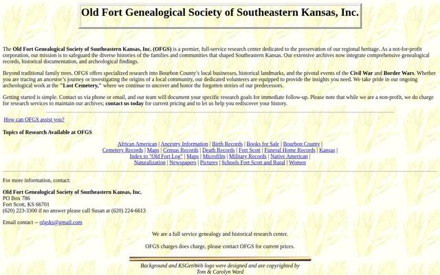 Old Fort Genealogical Society