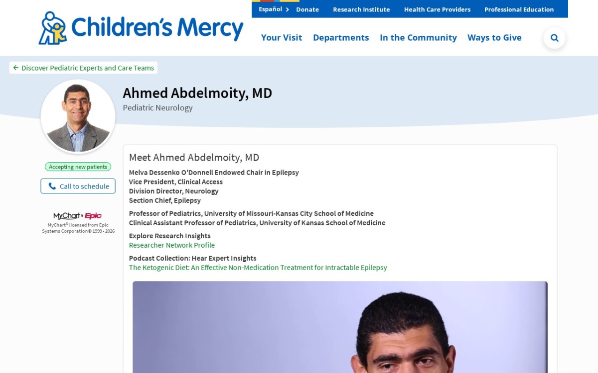 Ahmed T. Abdelmoity MD, MBA, MS, FAAP, FAES
