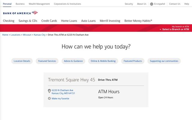 Bank of America ATM