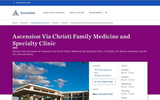 Ascension Via Christi Family Medicine and Specialty Clinic