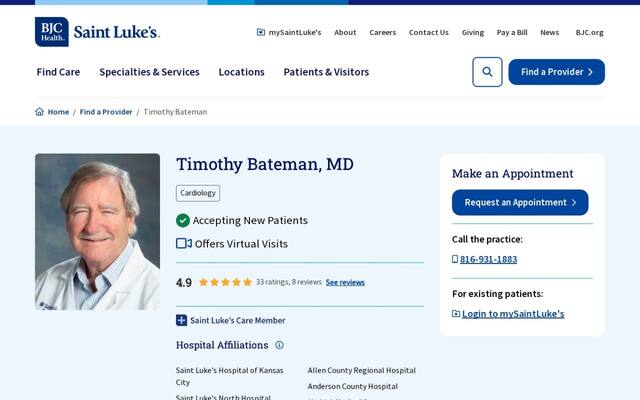 Timothy M Bateman, MD