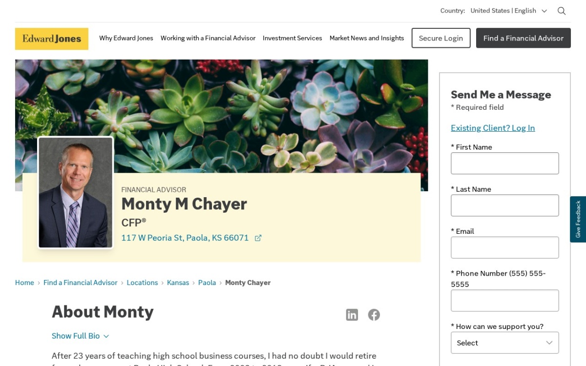 Edward Jones - Financial Advisor: Monty M Chayer