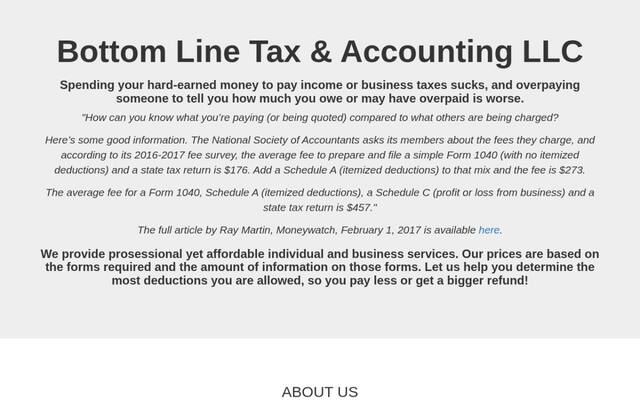 Bottom Line Tax and Accounting Services