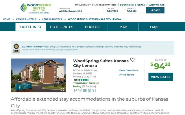 WoodSpring Suites Kansas City Lenexa