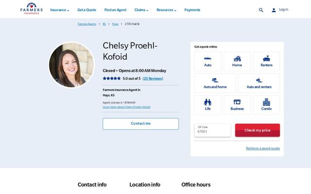 Chelsy Proehl-Kofoid Agency - Farmers Insurance