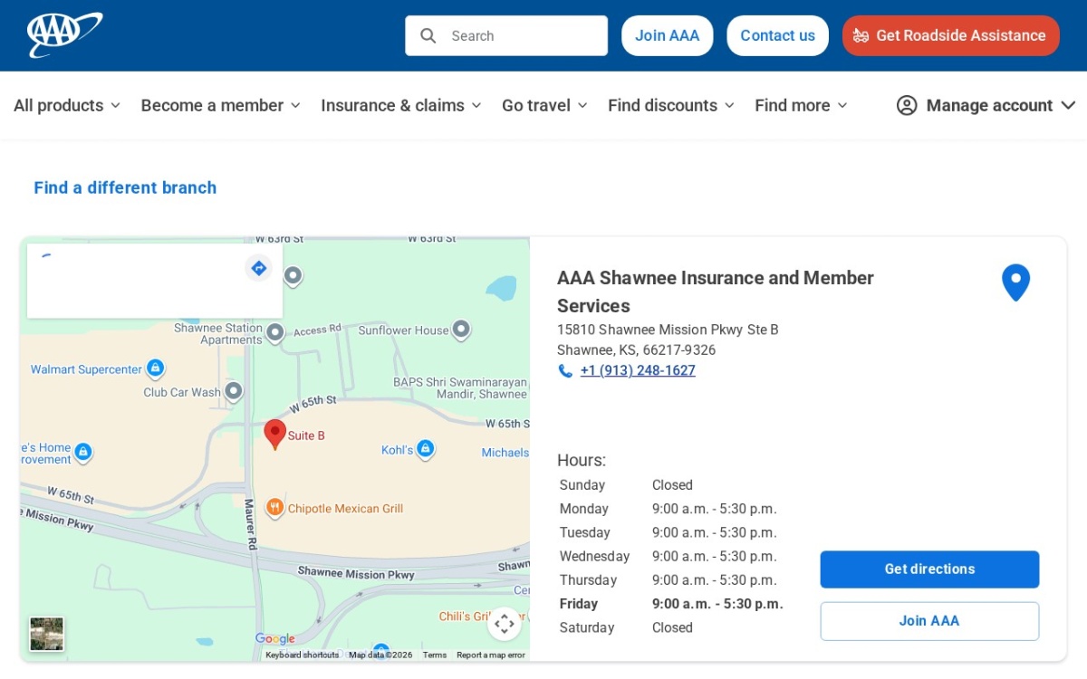 AAA Shawnee Insurance and Member Services
