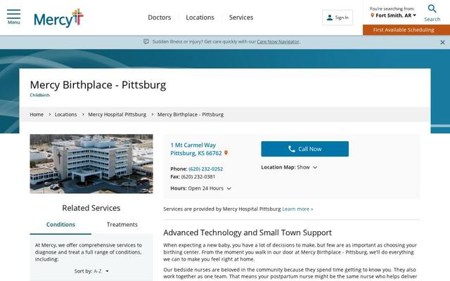 Mercy Birthplace - Pittsburg