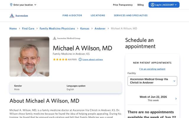 Michael A. Wilson, MD