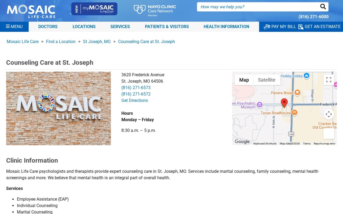 Mosaic Life Care - Counseling Care