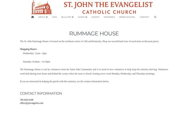 Saint John's Rummage House