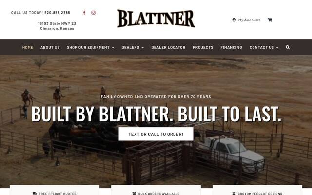 Blattner Feedlot Construction & Livestock Equipment