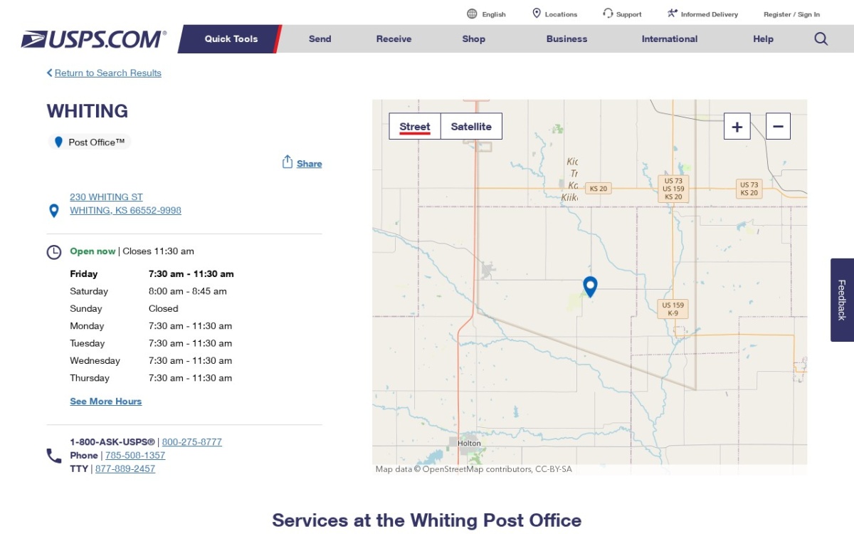 Whiting Post Office