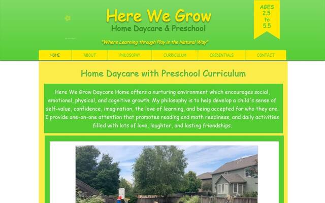 Here We Grow Home Daycare & Preschool
