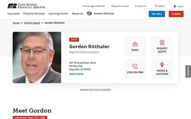 Gordon Ritthaler - Farm Bureau Financial Services