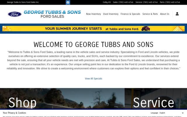 Tubbs and Sons Ford Sales Inc Lincoln Service