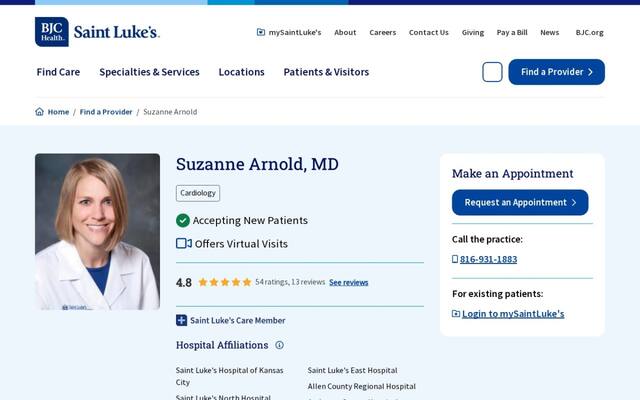 Suzanne V Arnold, MD