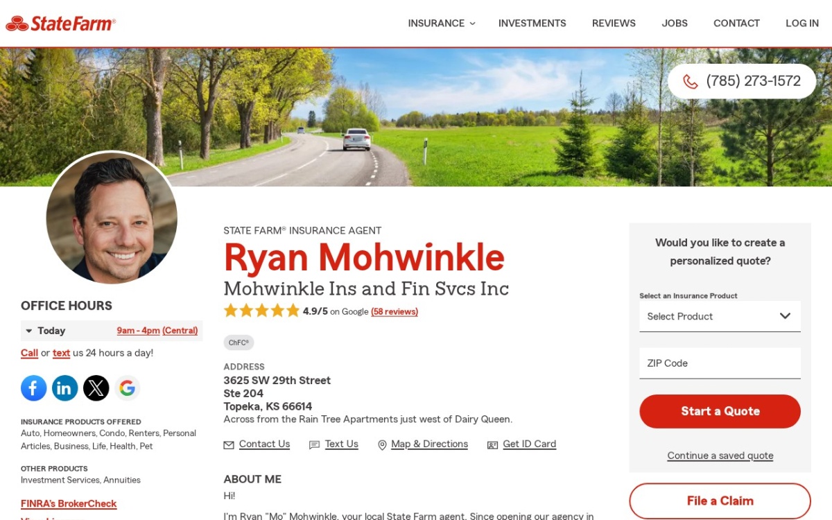 Ryan Mohwinkle - State Farm Insurance Agent